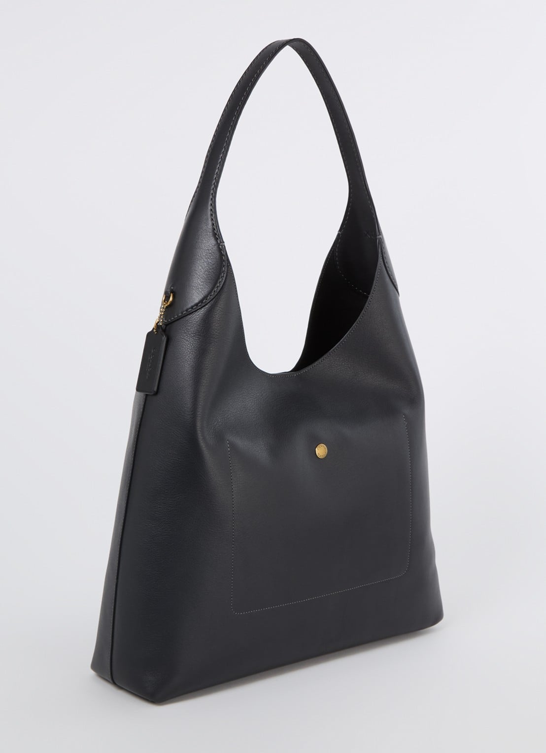 Coach Brooklyn 39 schoudertas van leer - achterkant zwart