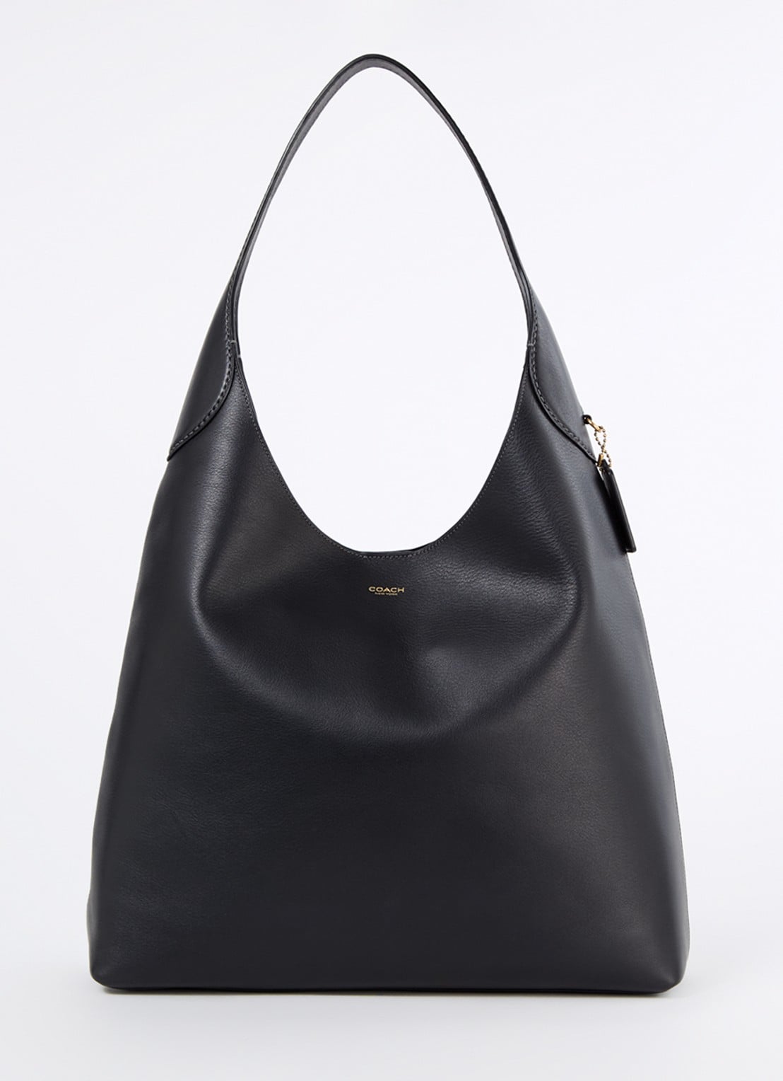 Coach Brooklyn 39 schoudertas van leer - voorkant 4 zwart