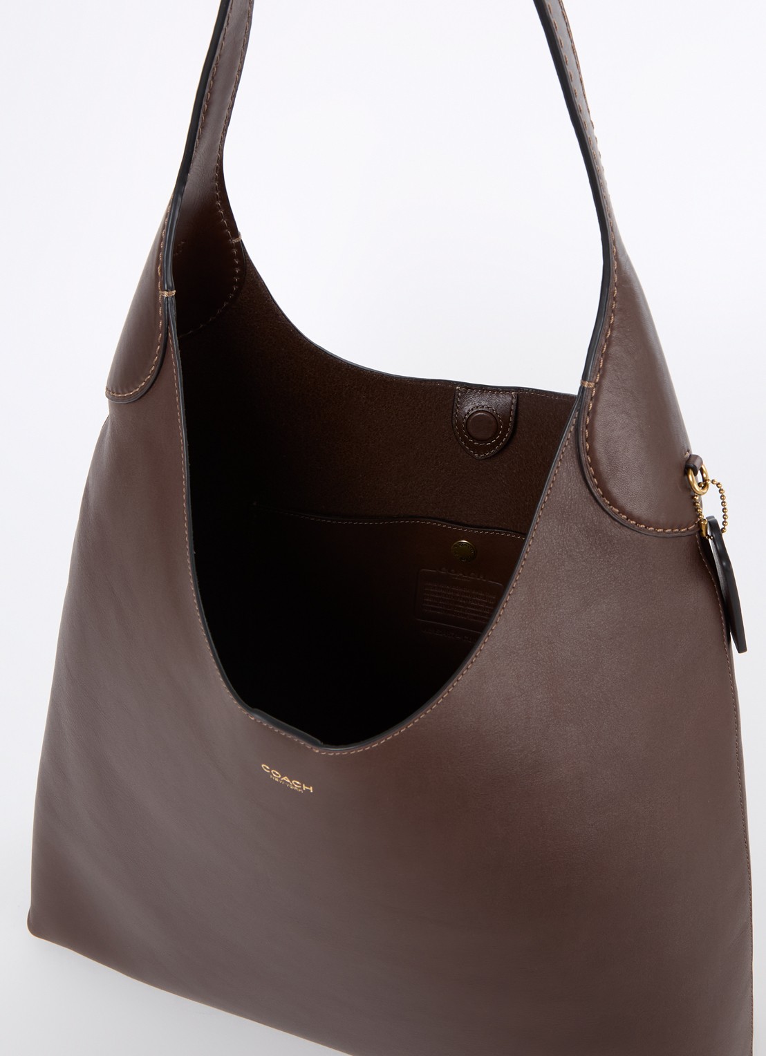 Coach Brooklyn 39 schoudertas van leer - detail 2 donkerbruin
