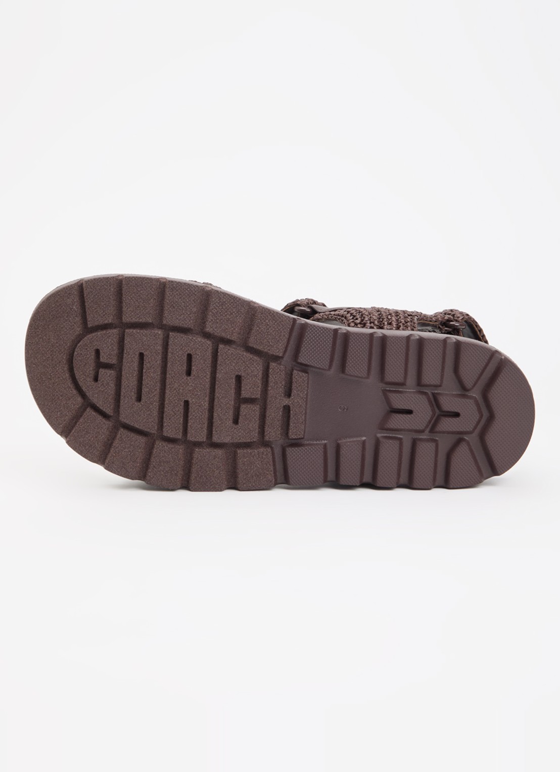 Coach Brynn Raffia sandaal met logo - detail 5 bruin