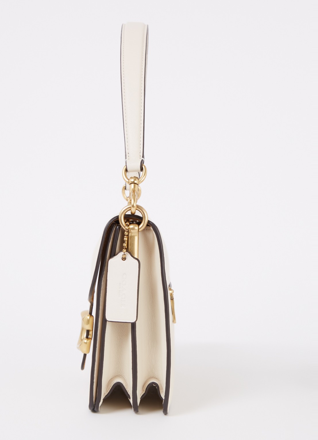 Coach  Chain Tabby schoudertas van leer - detail 3 creme