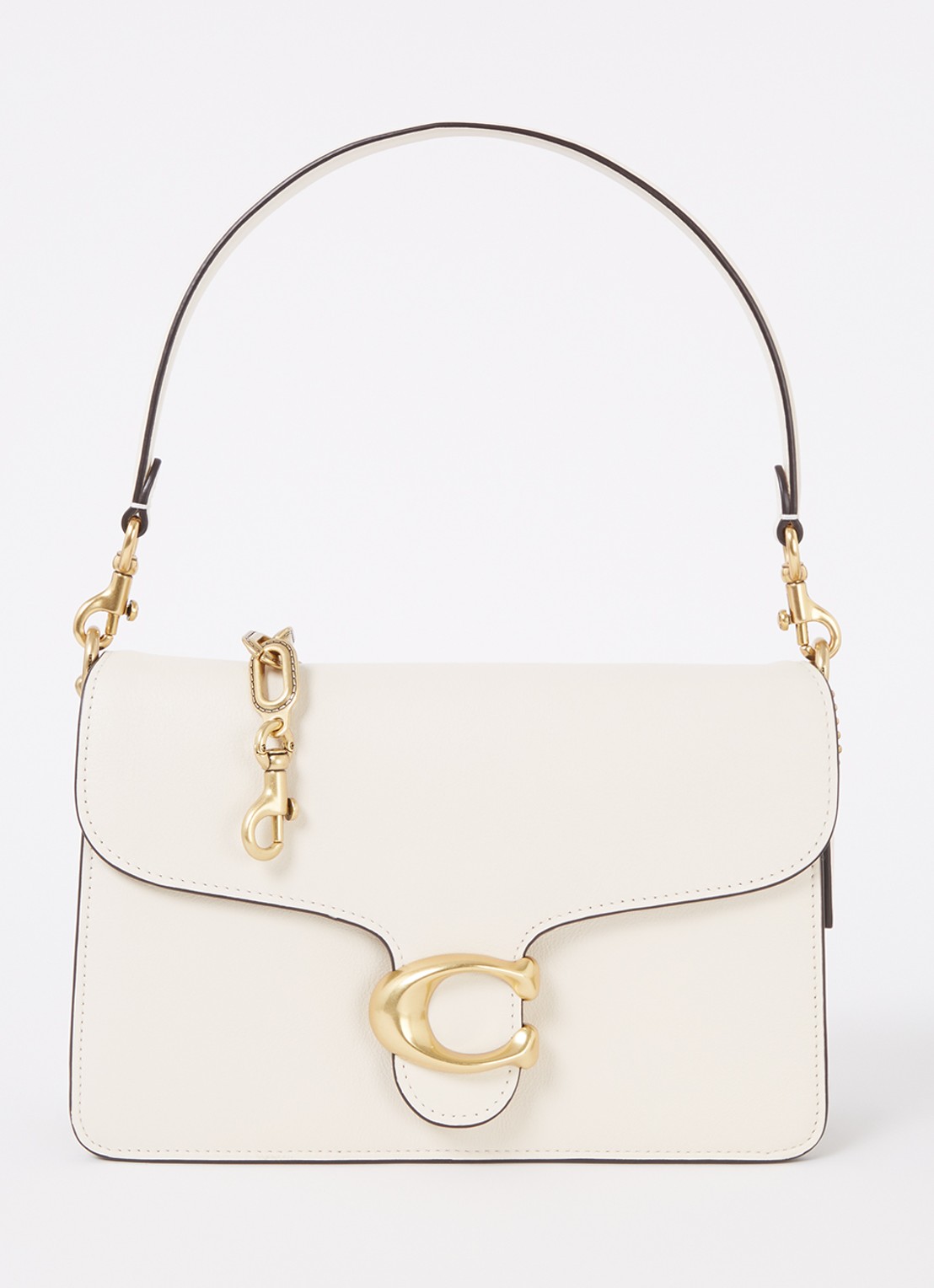 Coach  Chain Tabby schoudertas van leer - voorkant 4 creme