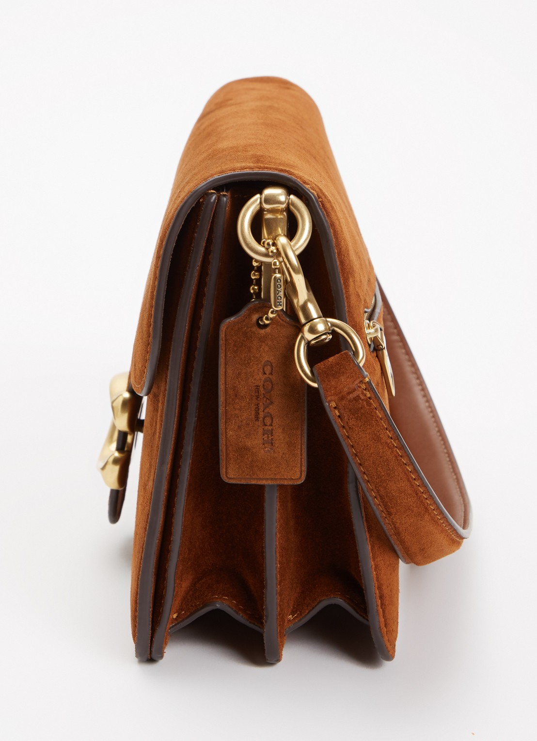 Coach Chain Tabby schoudertas van suède met afneembare schouderriem - detail 2 bruin