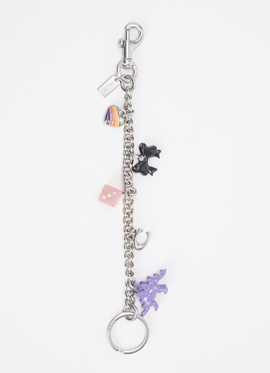 Coach Chain tasbedel - voorkant zilver