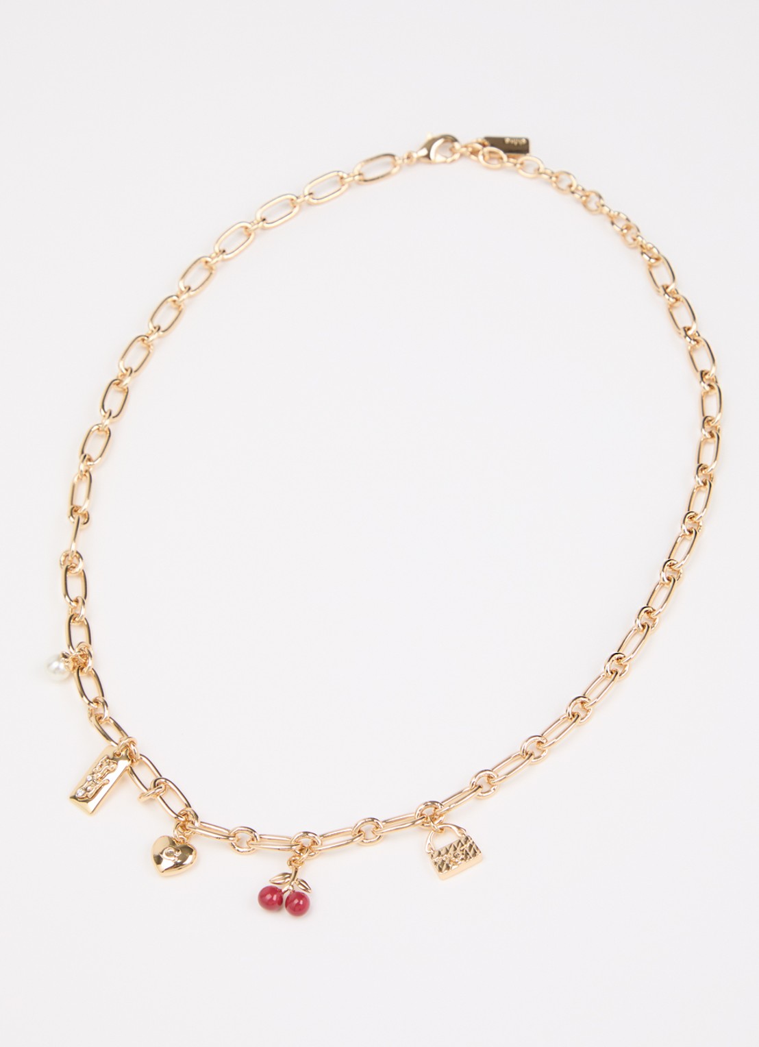 Coach Cherry Mix ketting met hanger - detail goud