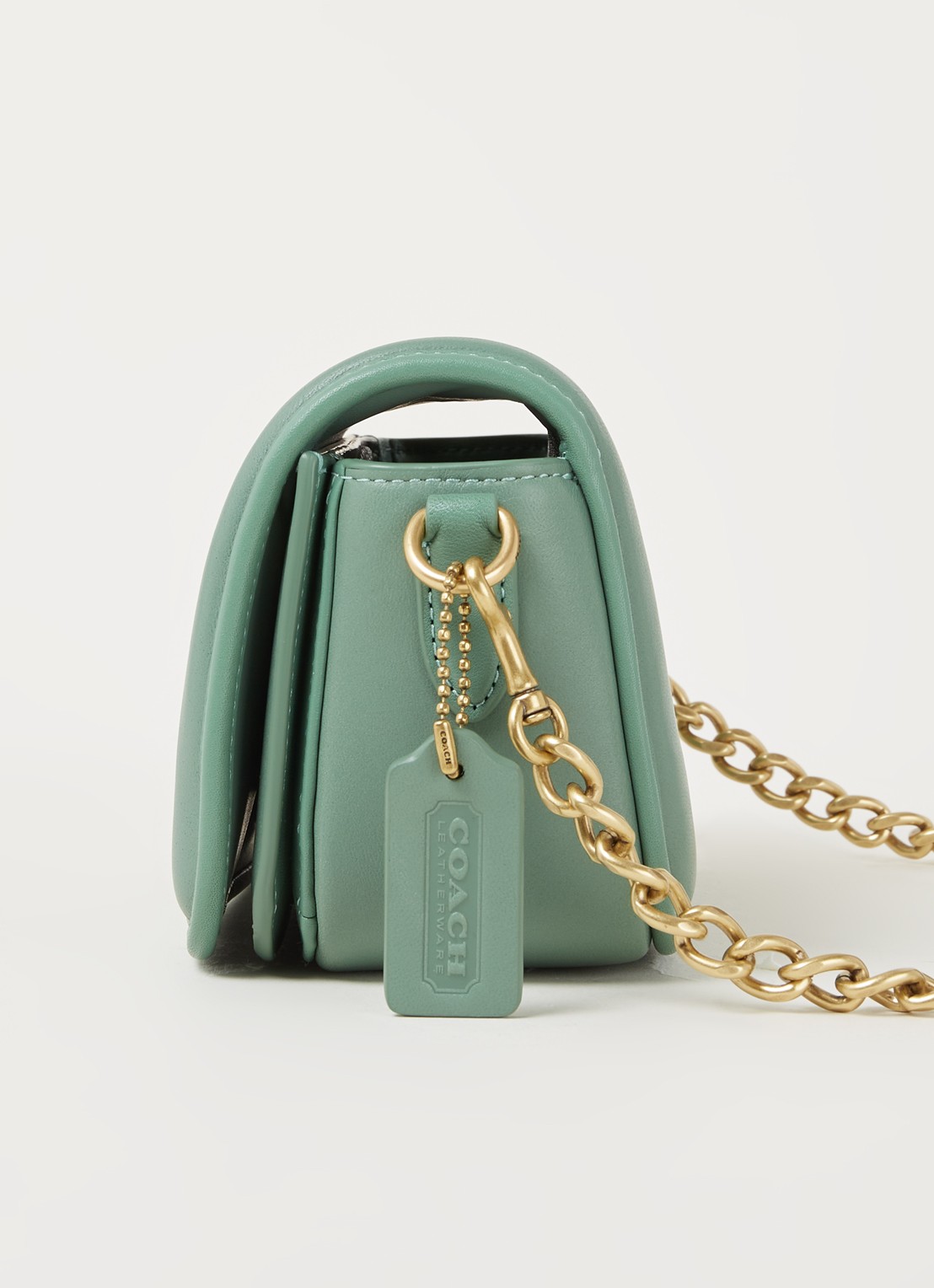 Coach Dinky 18 crossbodytas van quilted leer - detail 2 mint