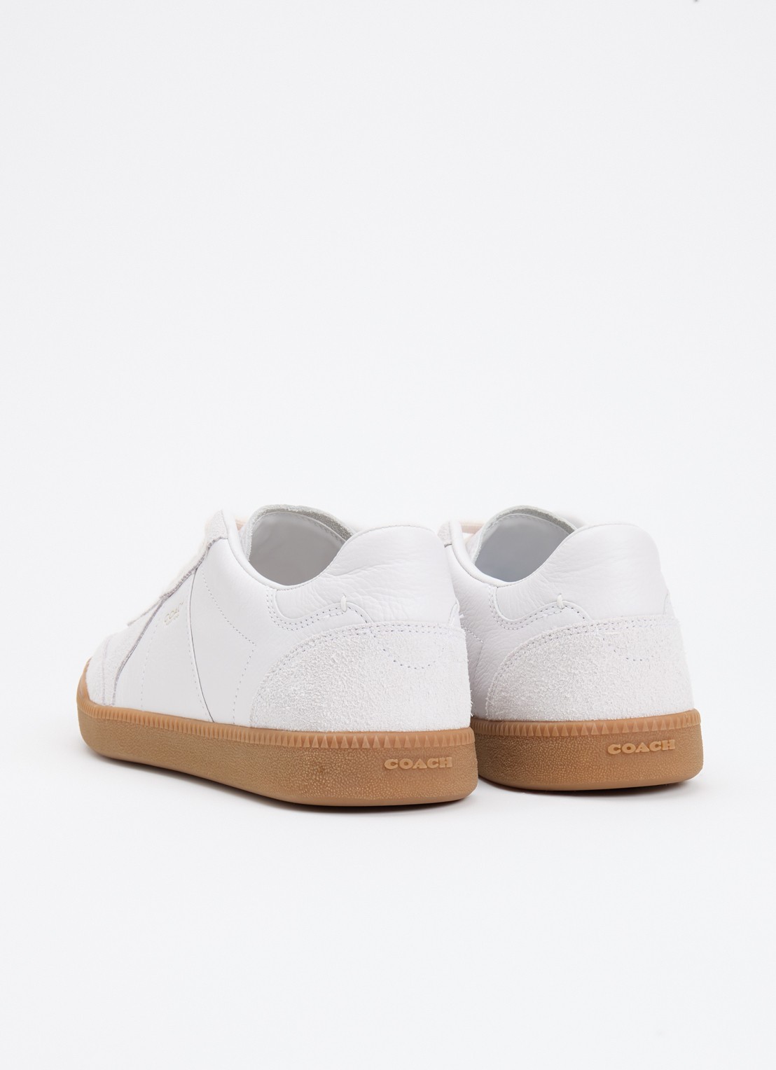 Coach Ellis sneaker van leer met suède details - achterkant gebroken wit