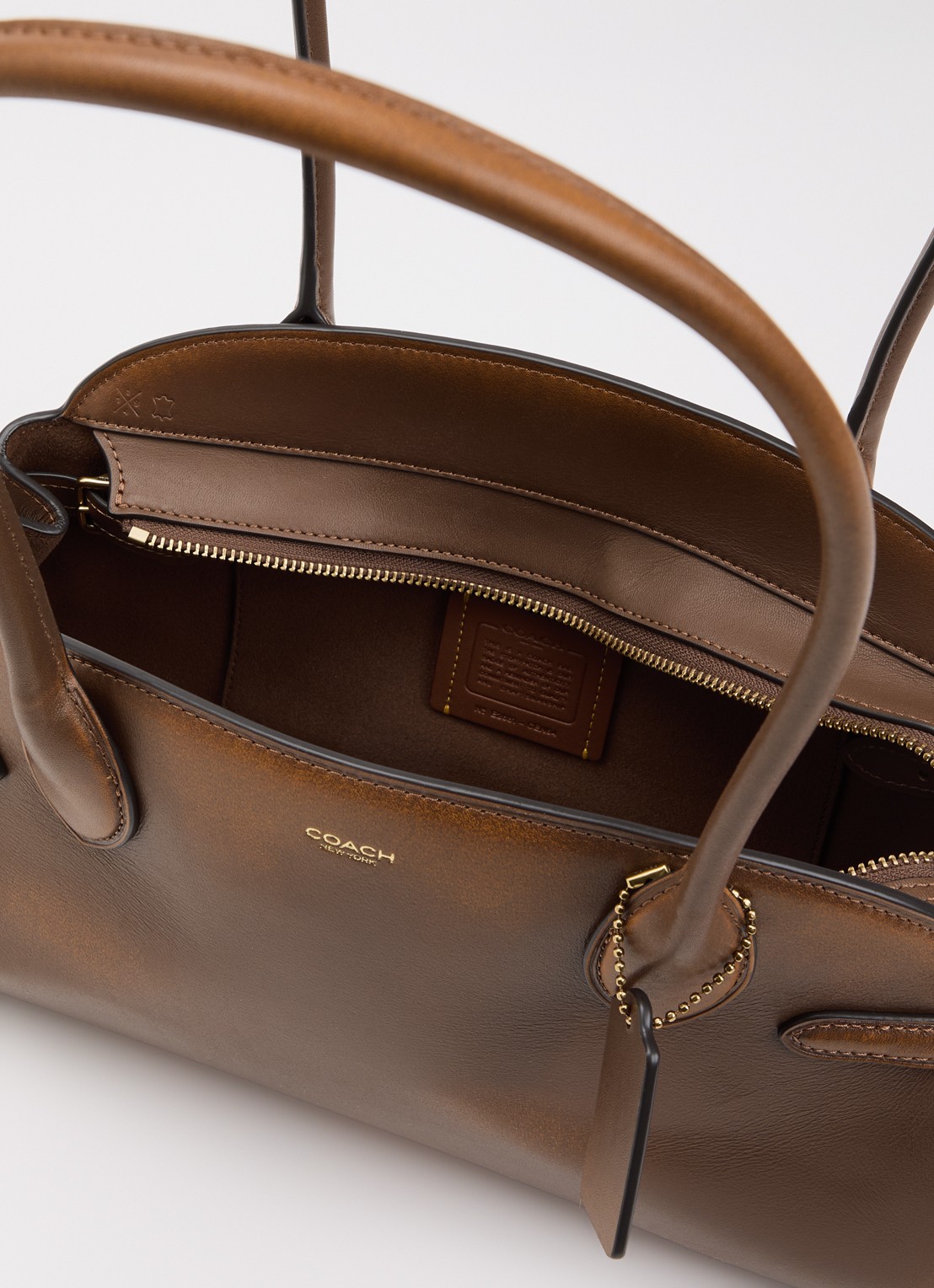 Coach Empire 34 schoudertas van leer - detail 2 bruin