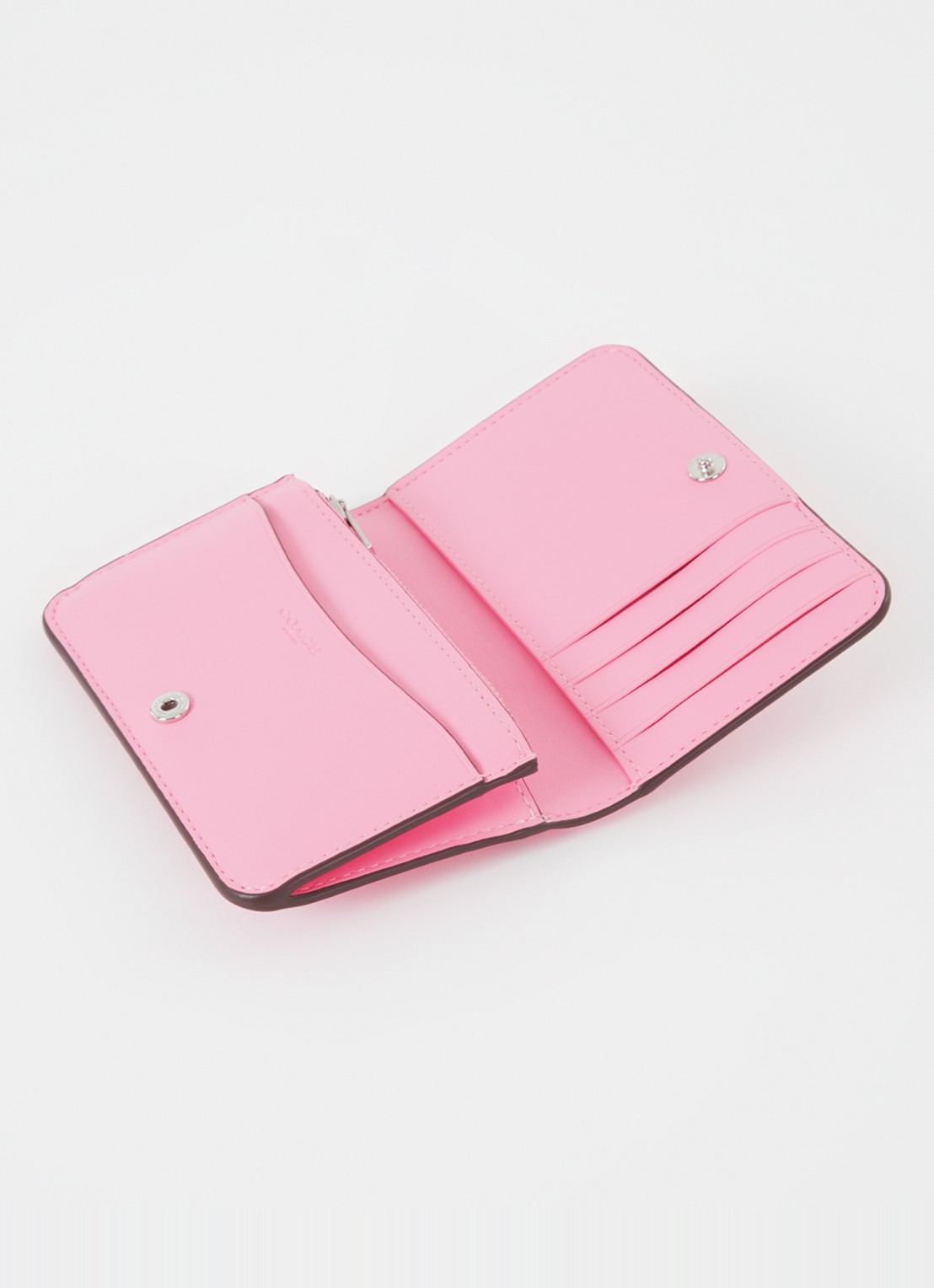 Coach Essential Slim portemonnee met logoprint - voorkant 2 roze