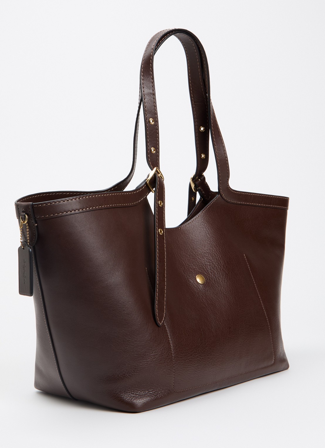 Coach Gramercy shopper van leer  - achterkant 5 donkerbruin