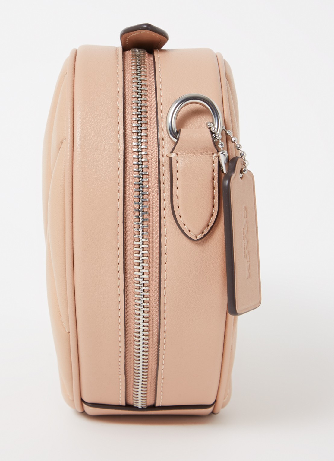 Coach Heart crossbodytas van quilted leer - detail 3 zalmroze