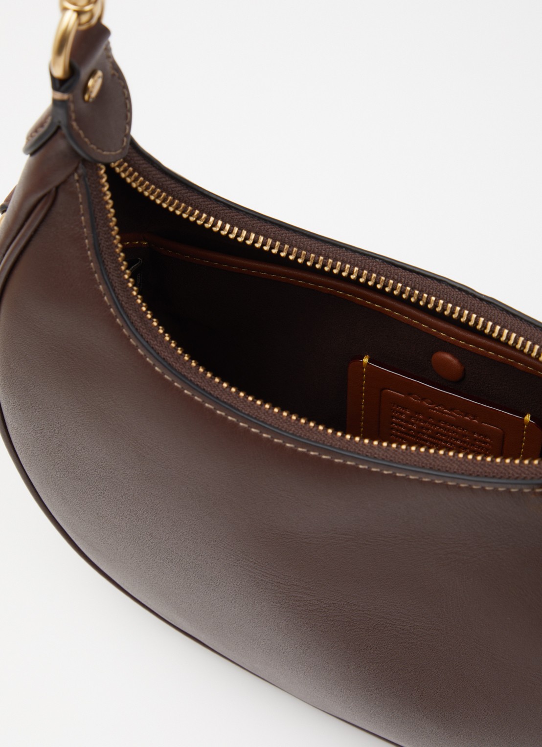 Coach Jonie 22 schoudertas van leer - detail 5 donkerbruin