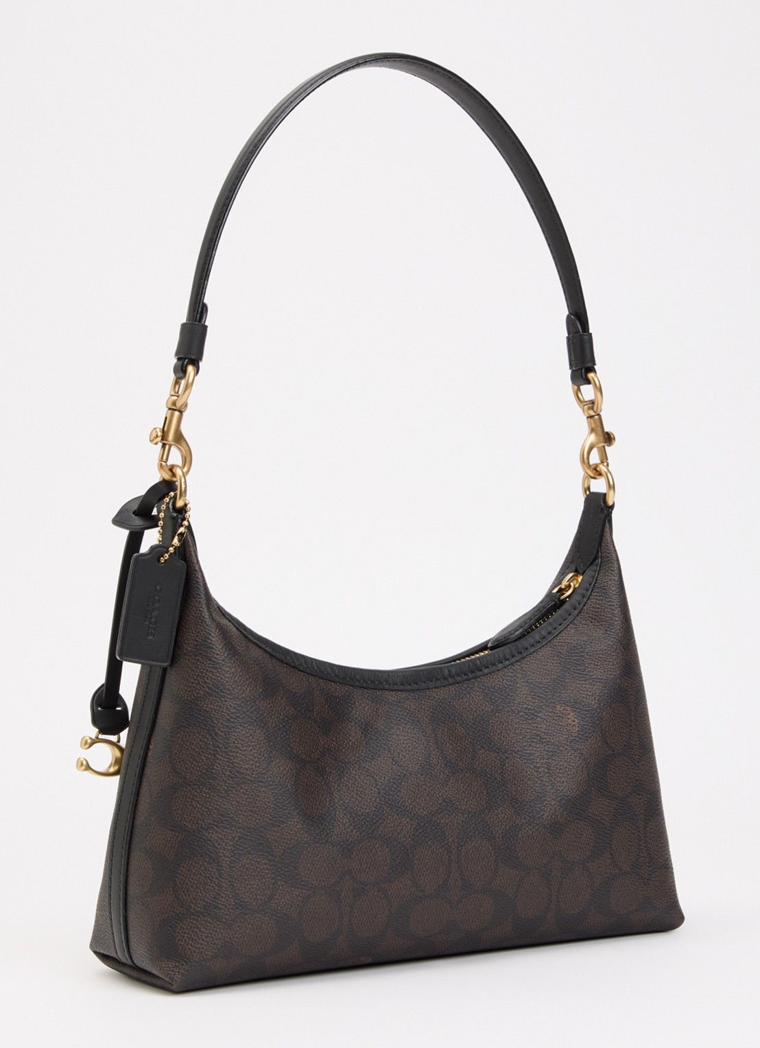 Coach Juliet 25 schoudertas met logoprint en afneembare schouderriem - achterkant 4 donkerbruin