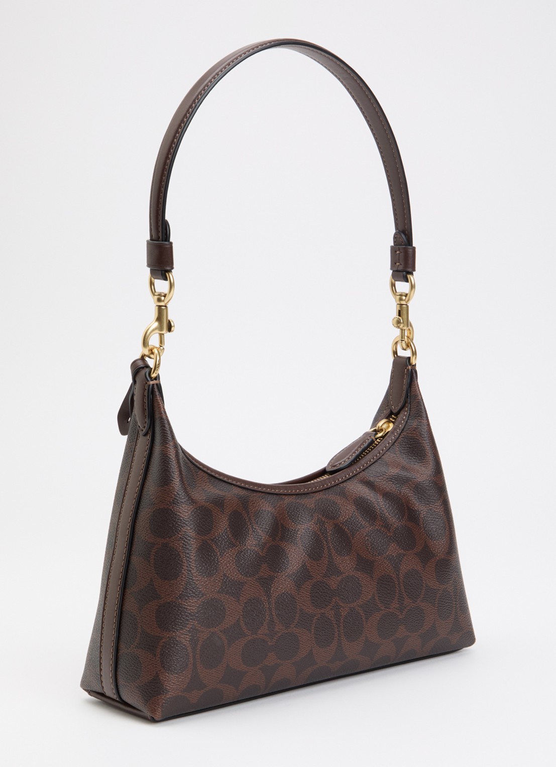 Coach Juliet 25 schoudertas van leer met logoprint - achterkant donkerbruin