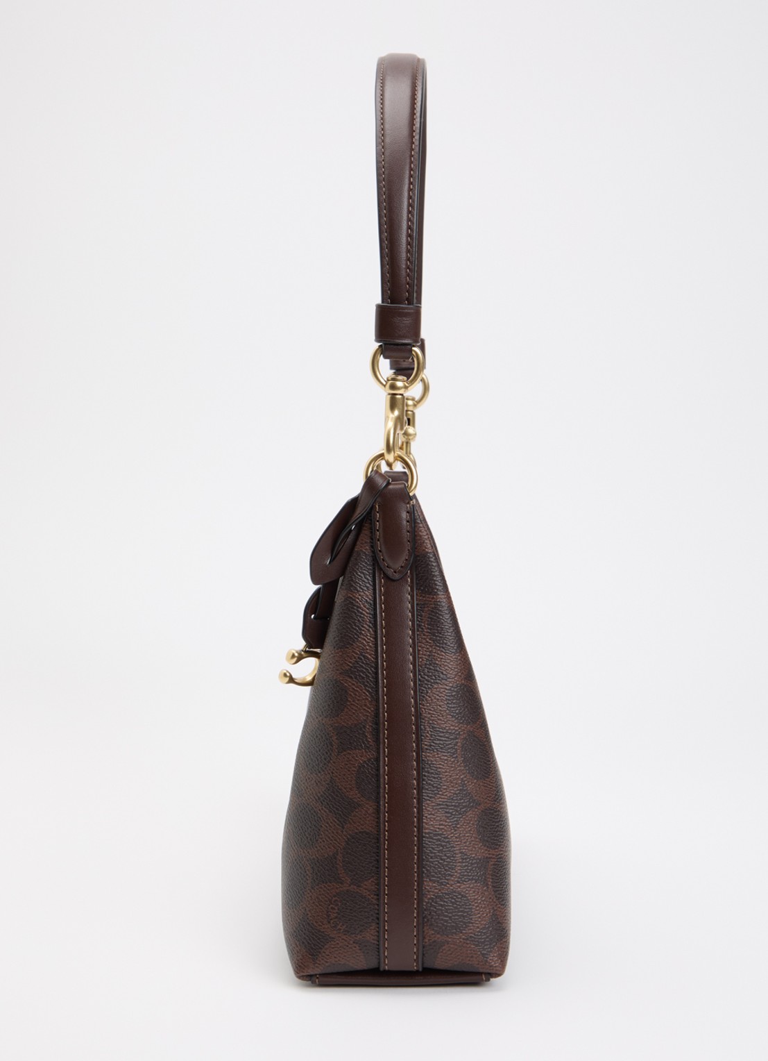 Coach Juliet 25 schoudertas van leer met logoprint - detail 6 donkerbruin