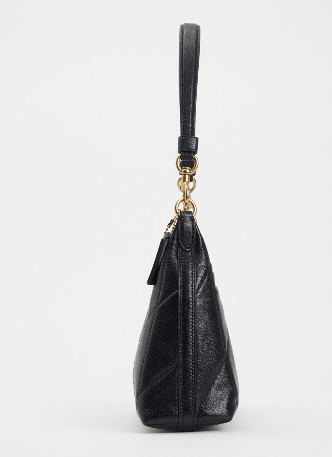 Coach Juliet schoudertas van leer met afneembare schouderriem - detail 4 zwart