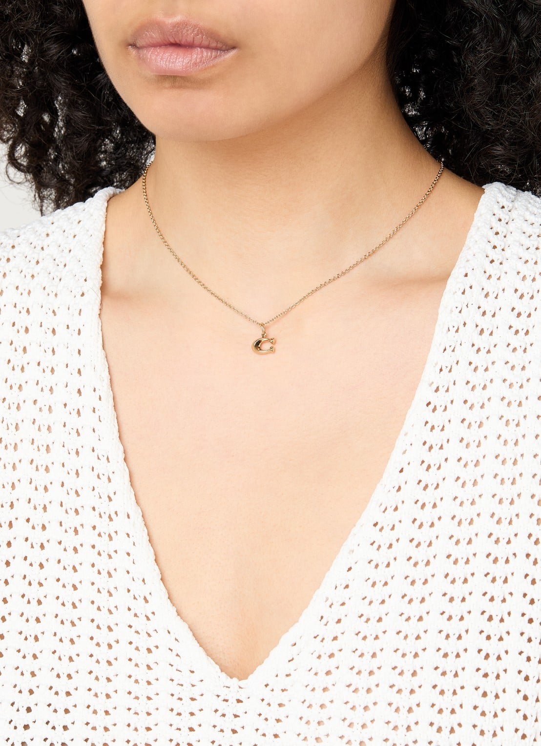 Coach Ketting met hanger - voorkant 2 goud