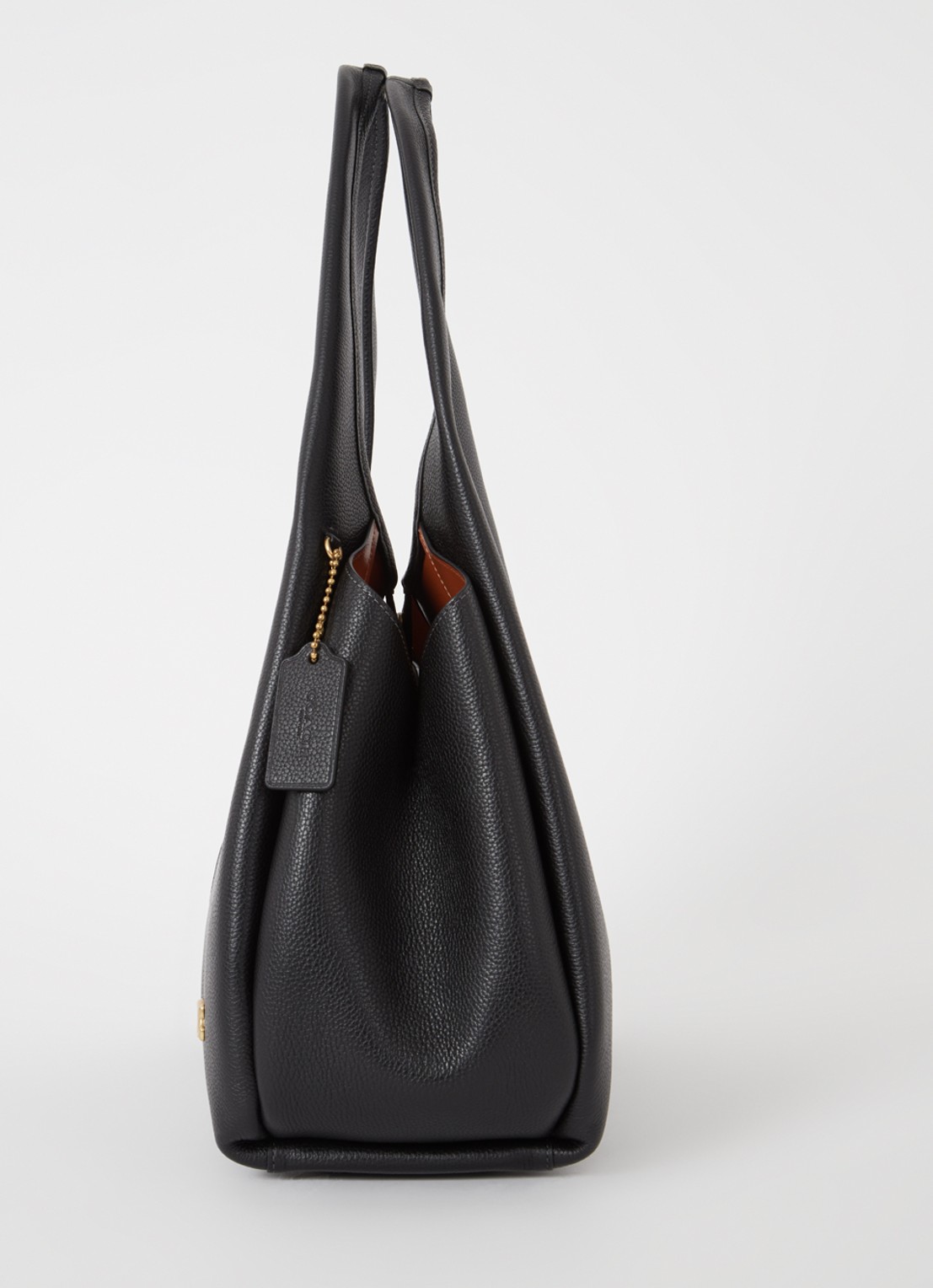 Coach Lana schoudertas van leer met logo - detail 2 zwart
