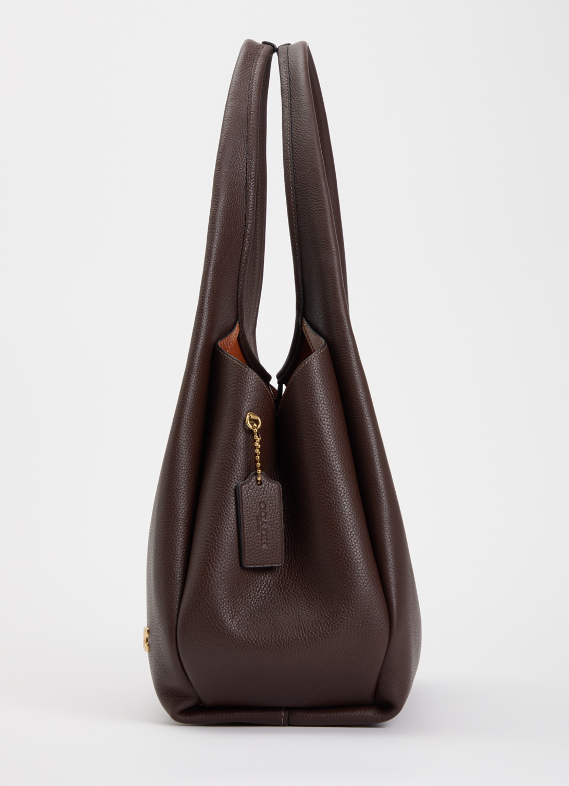 Coach Lana schoudertas van leer met logo - detail 2 bruin