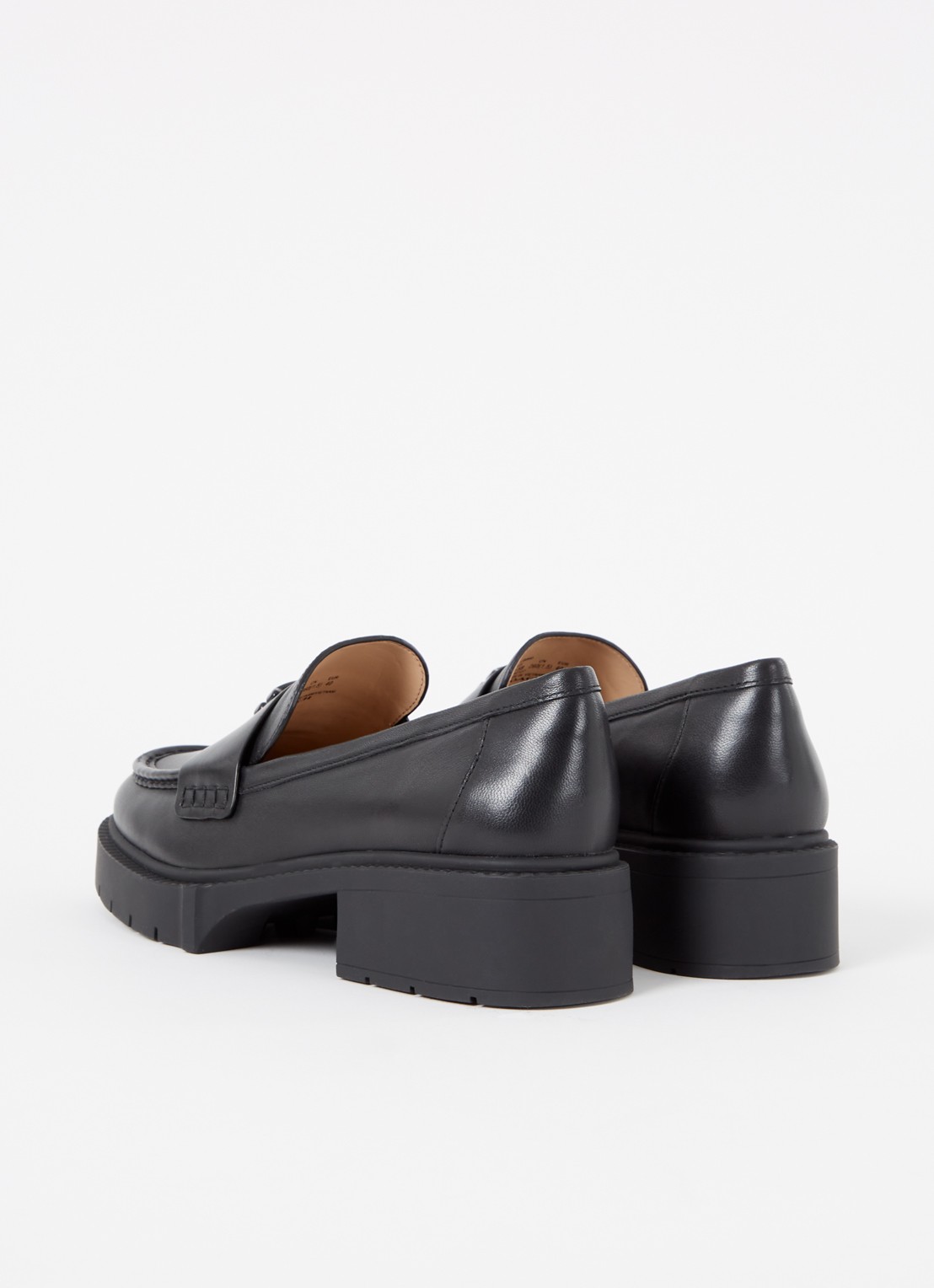 Coach Leah loafer van leer met logo - achterkant 4 zwart