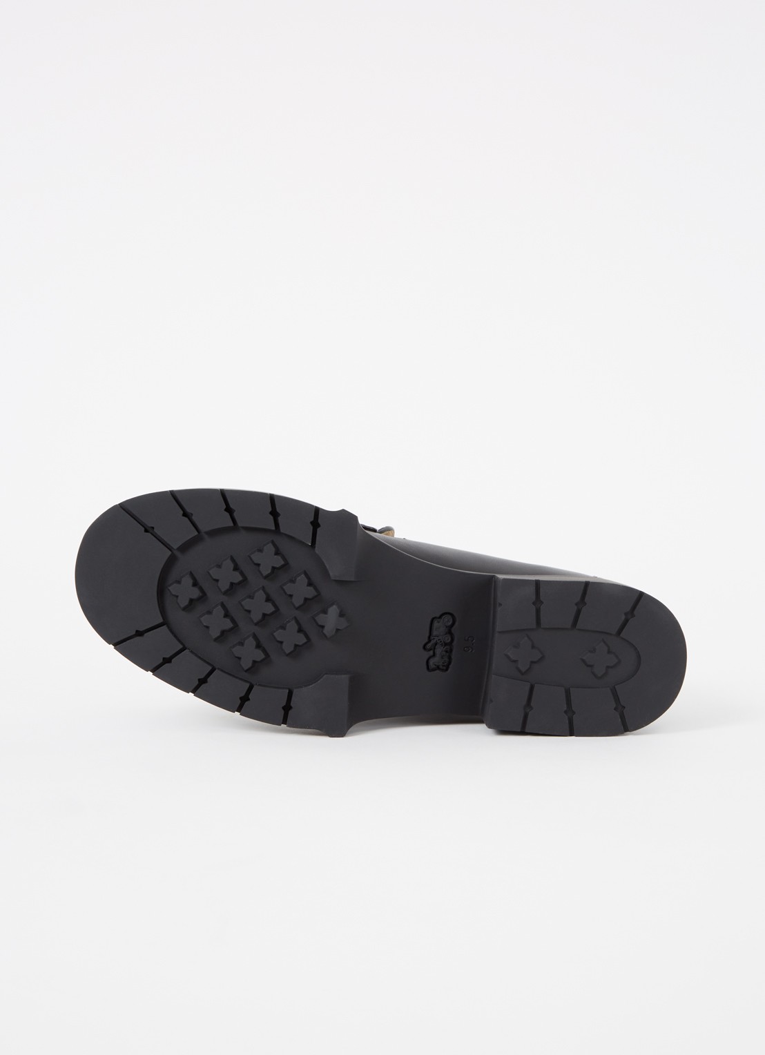 Coach Leah loafer van leer met logo - detail 3 zwart