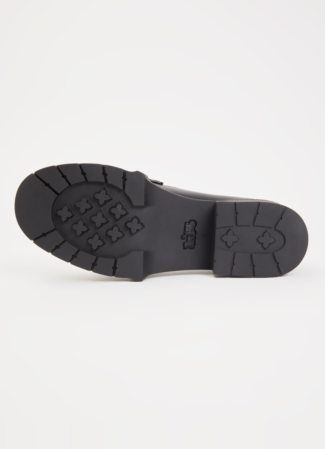 Coach Leah loafer van leer met logo - detail 5 zwart