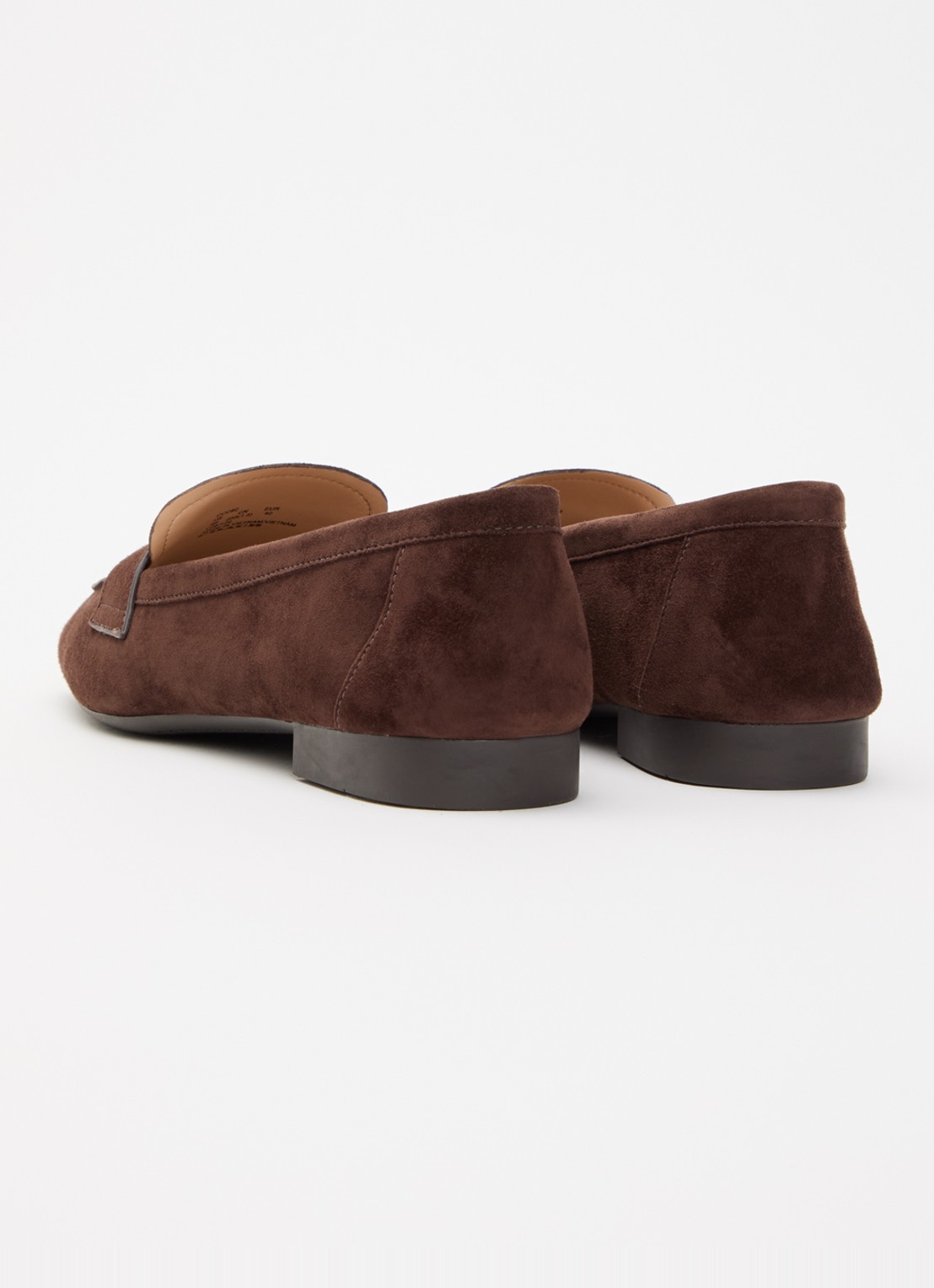 Coach Loafer van suède - achterkant chocoladebruin