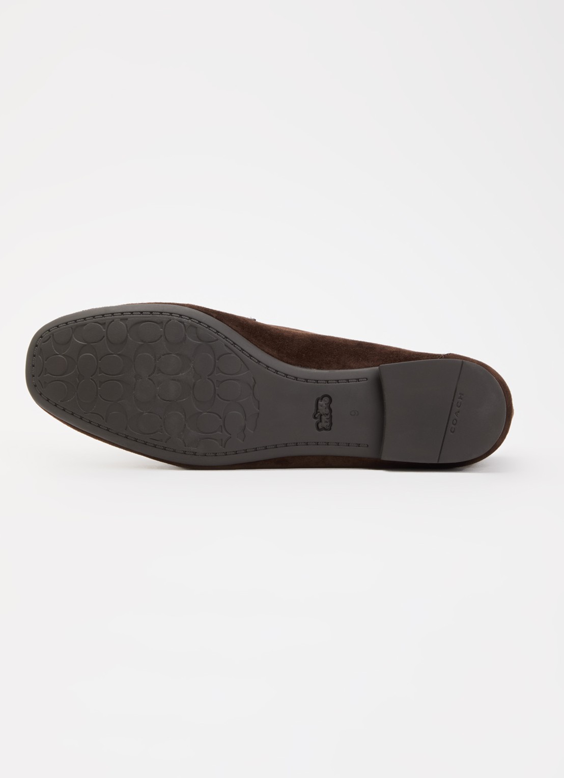 Coach Loafer van suède - detail 4 chocoladebruin