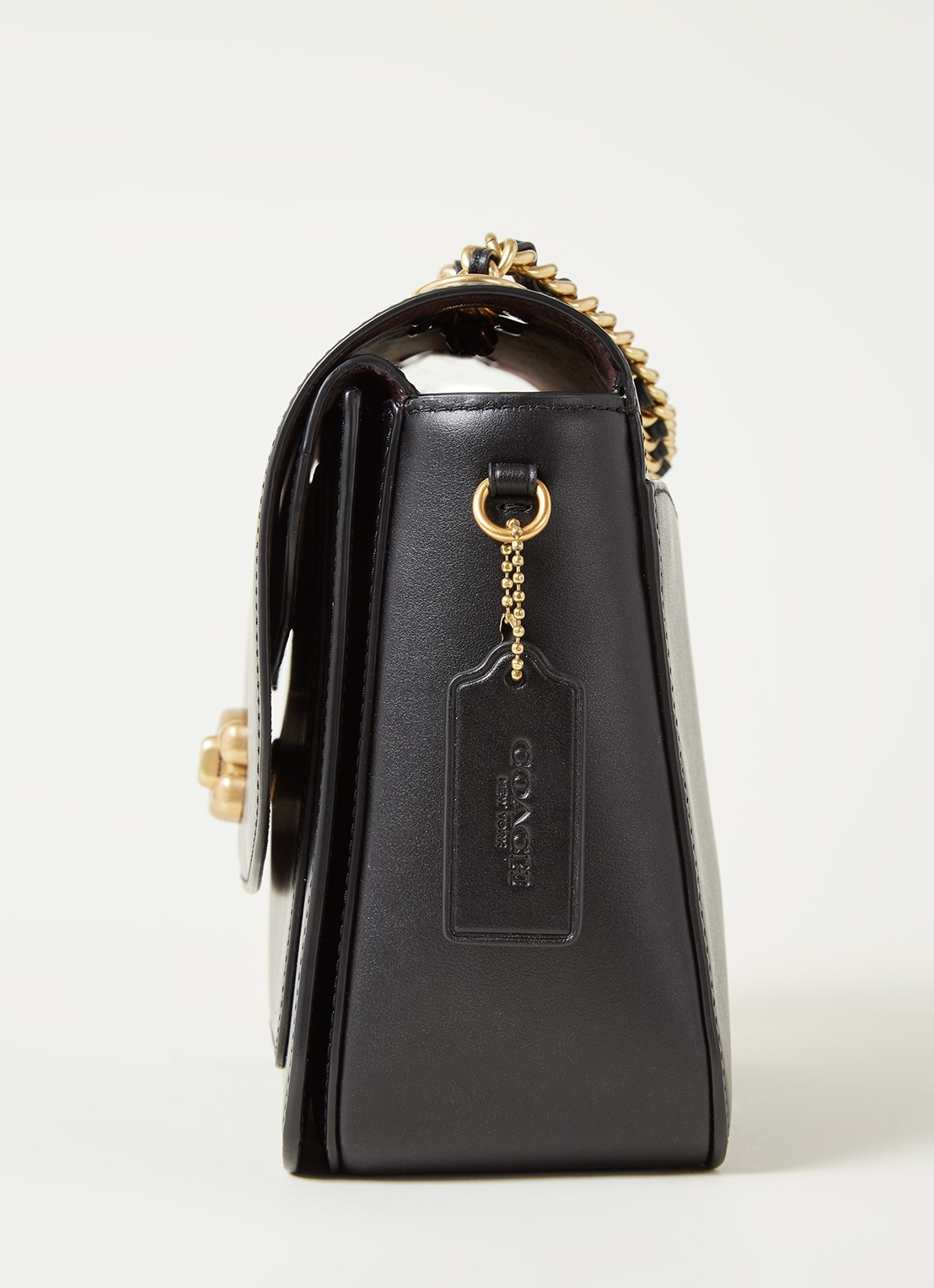 Coach Madison schoudertas van kalfsleer - detail 4 zwart