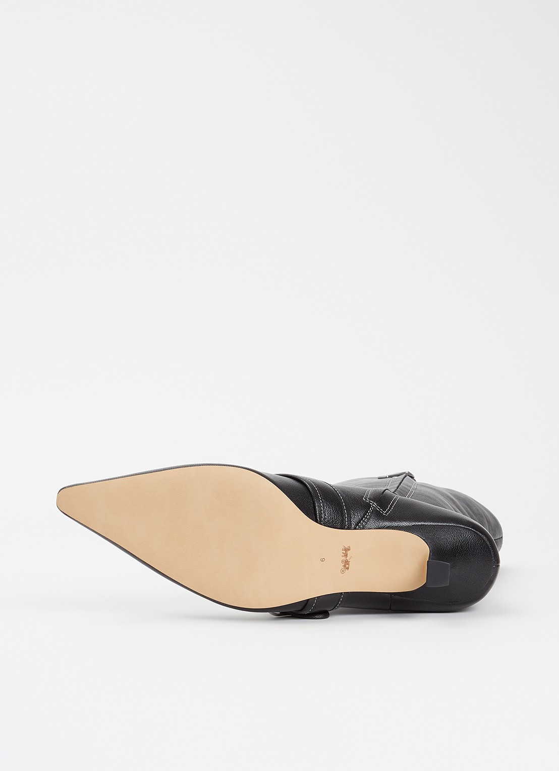 Coach Margot laars van leer met gespdetail - detail 2 zwart