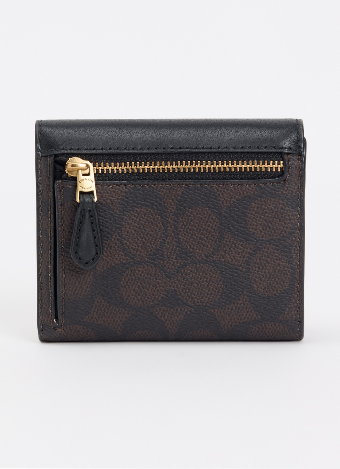 Coach Mila portemonnee met logoprint - achterkant 3 zwart