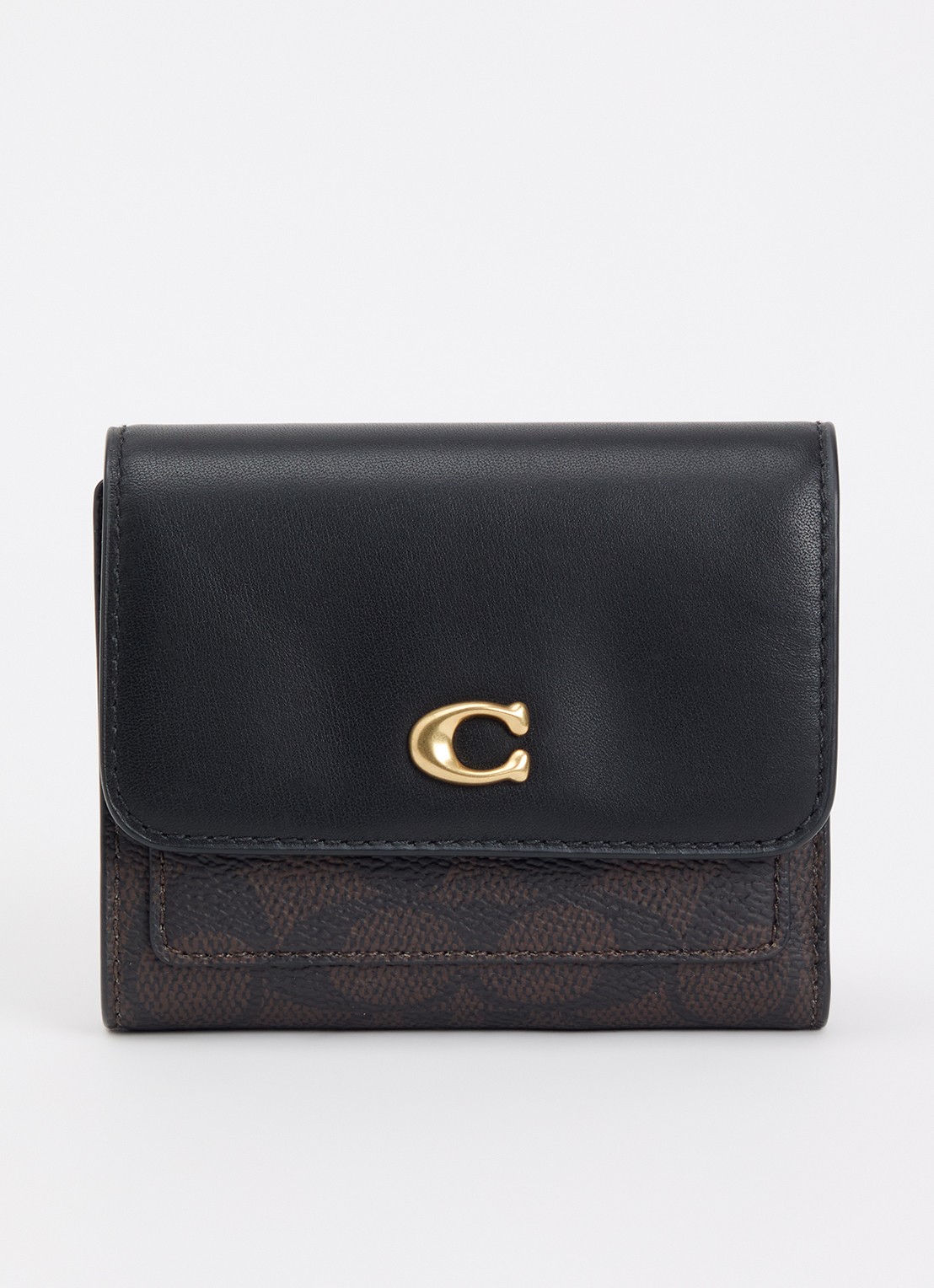 Coach Mila portemonnee met logoprint - voorkant zwart