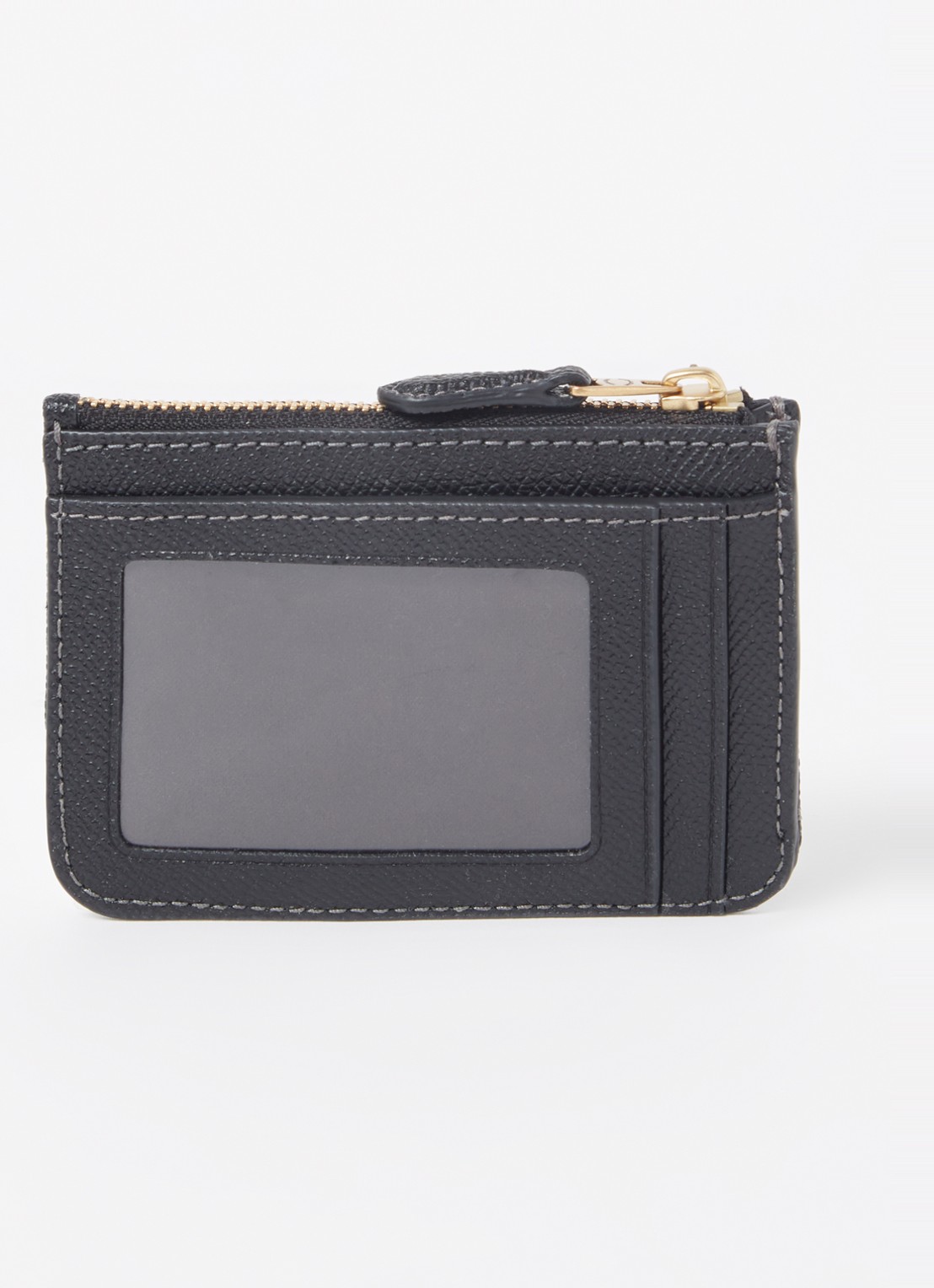 Coach Mini ID pasjeshouder van leer - detail 4 zwart