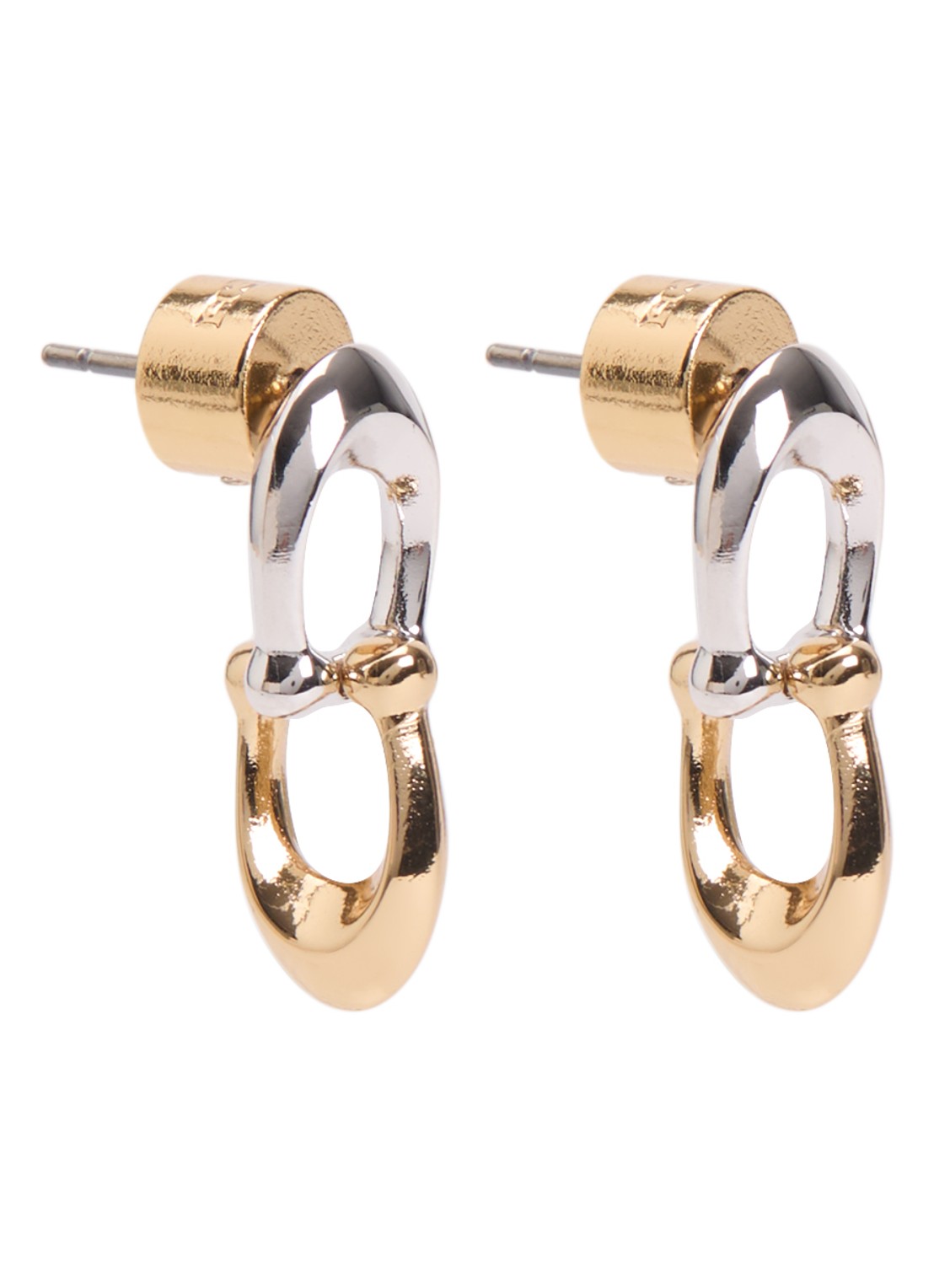 Coach Oorstekers met hanger - voorkant 2 zilver