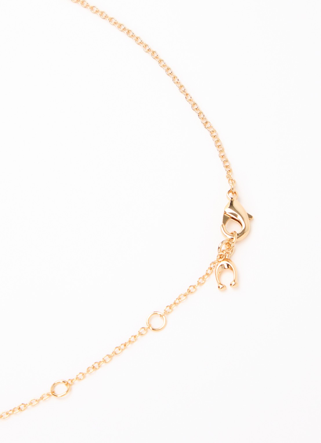 Coach Pearl Cherry ketting met hanger - detail 2 goud