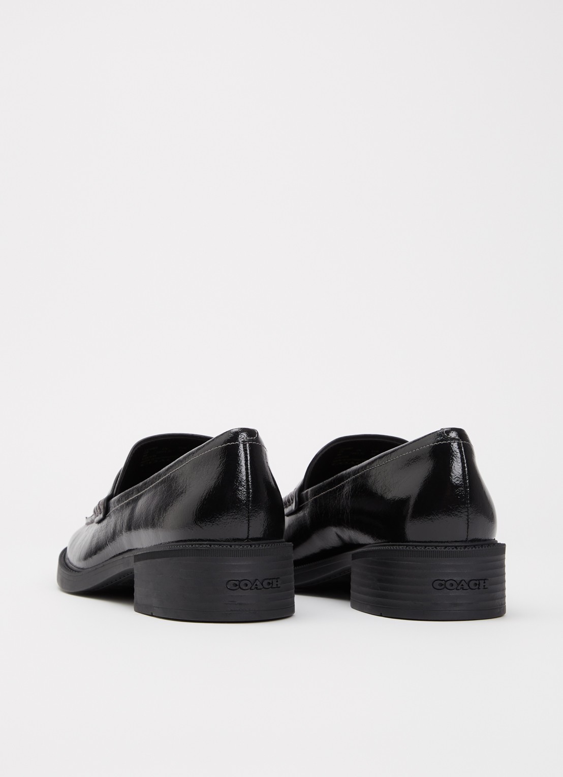 Coach Penny loafer van lakleer met structuur - achterkant 8 zwart