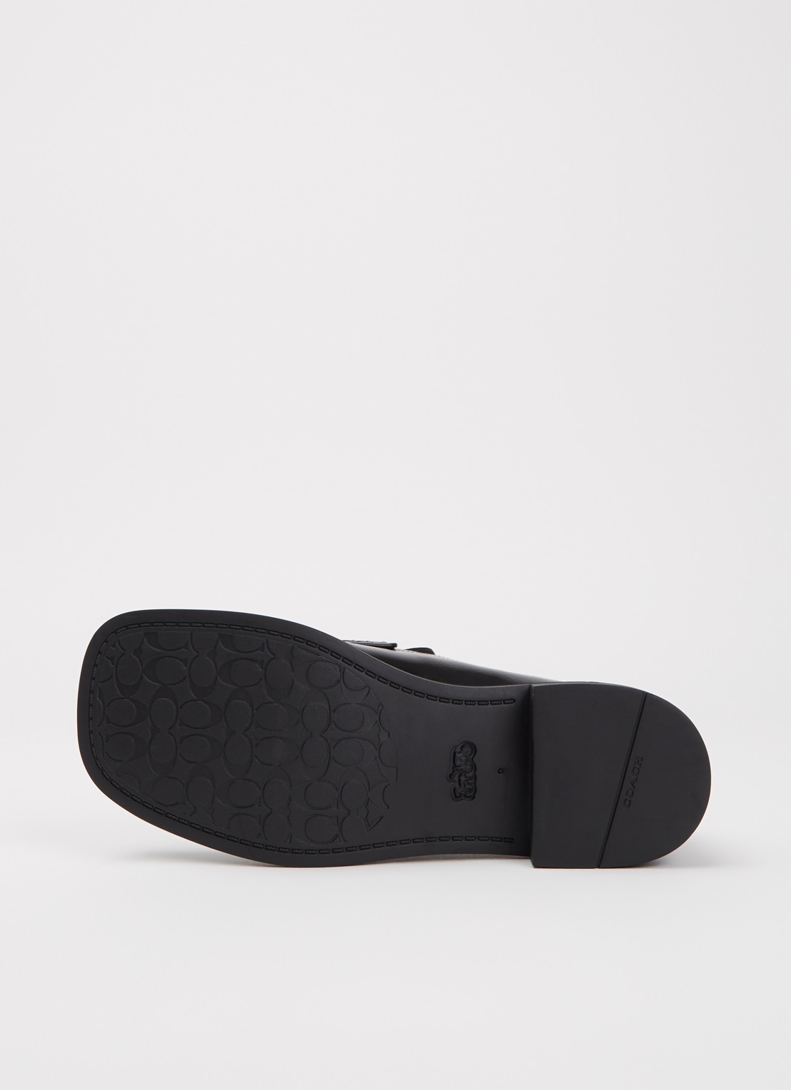Coach Penny loafer van lakleer met structuur - detail 3 zwart