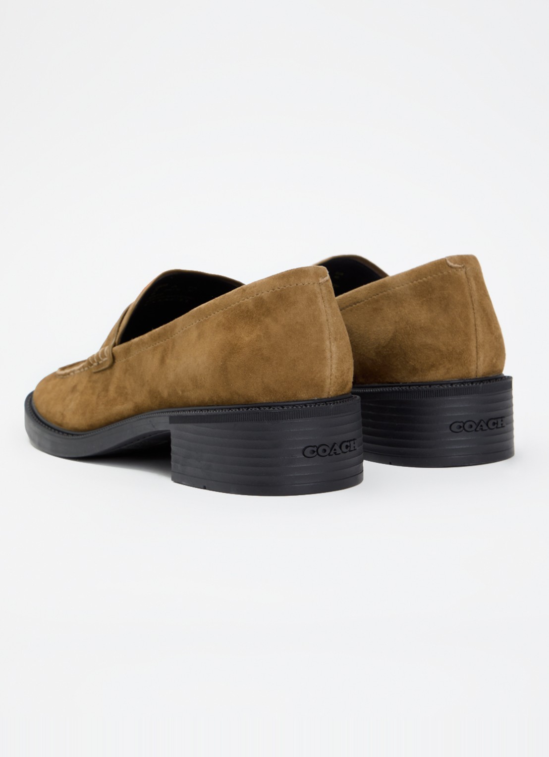 Coach Penny loafer van suède - achterkant camel