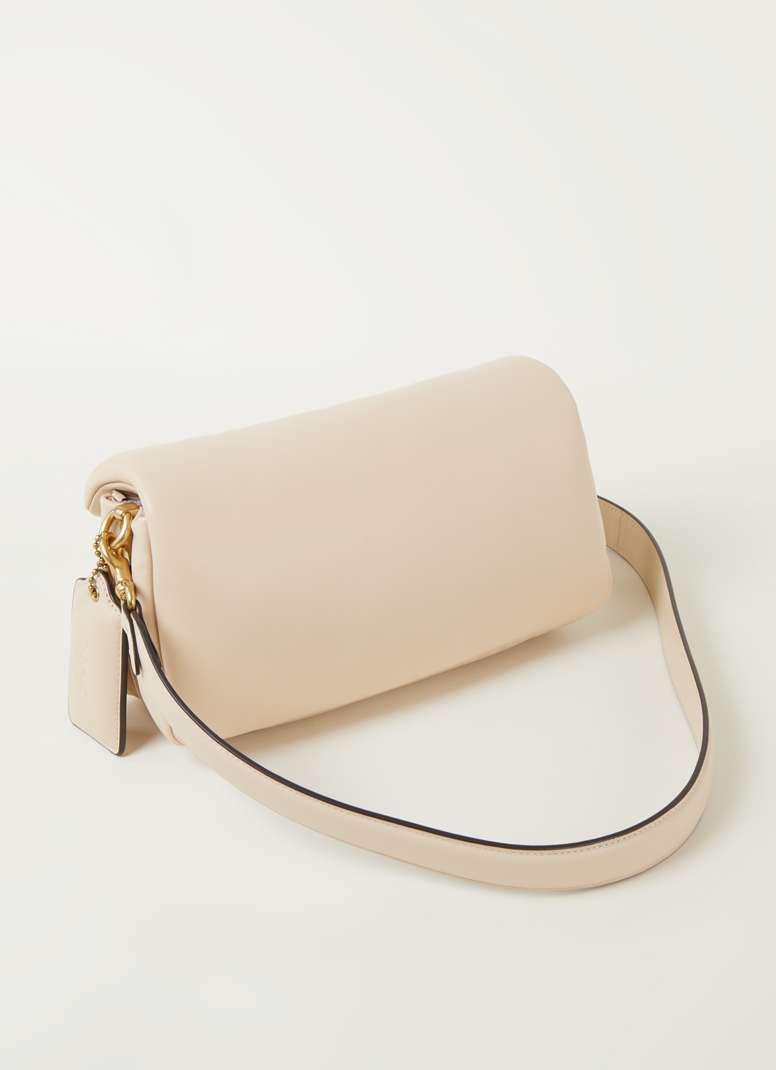 Coach Pillow Tabby 26 gewatteerde crossbodytas van leer - achterkant 5 creme