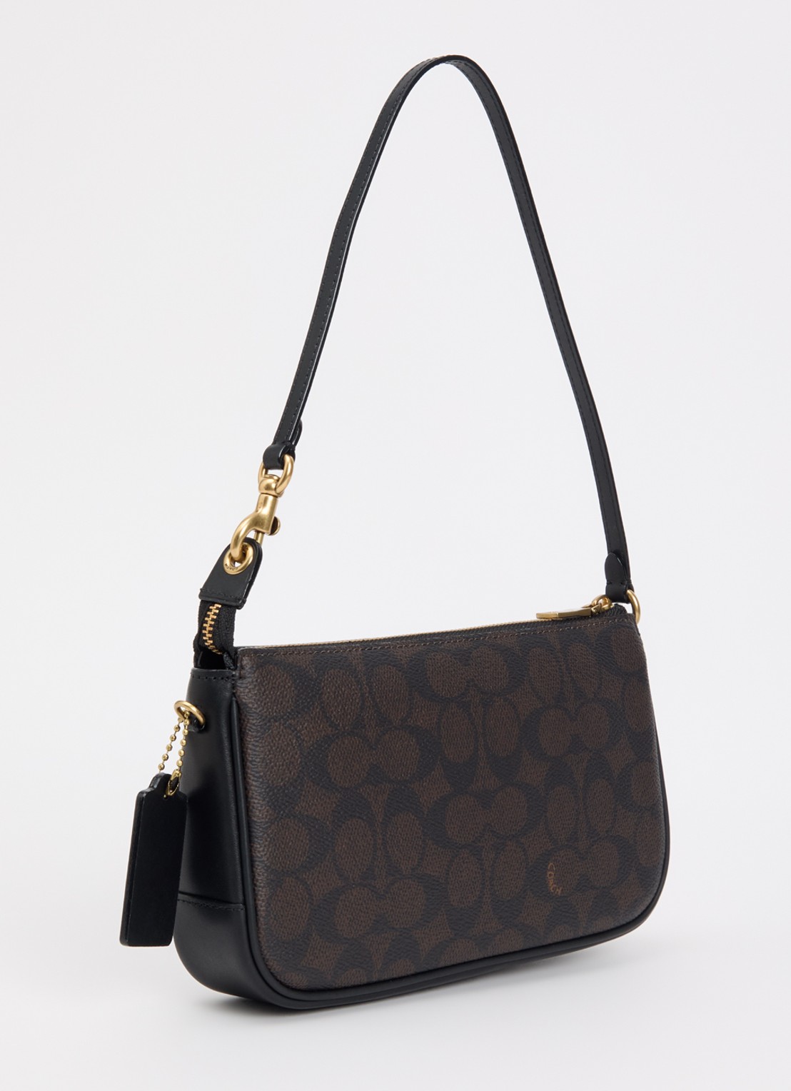 Coach Plaza schoudertas met logoprint - achterkant 2 donkerbruin