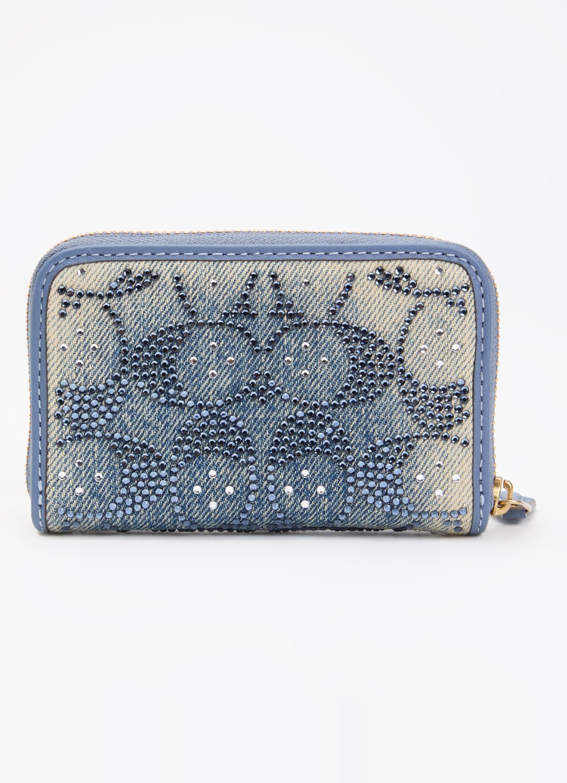 Coach Portemonnee van denim met strass - achterkant 3 indigo