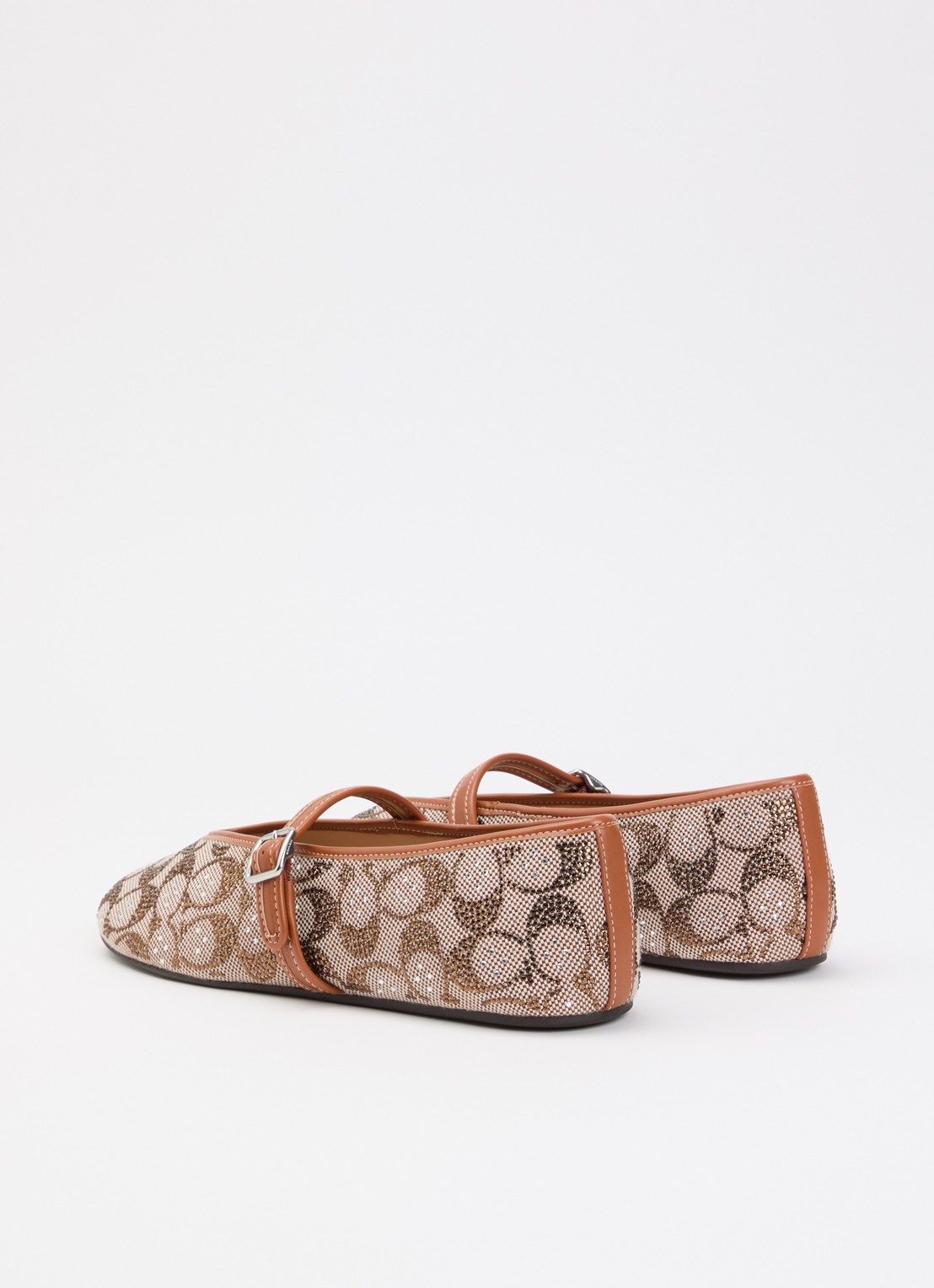 Coach Sculpted ballerina met strass - achterkant 2 beige