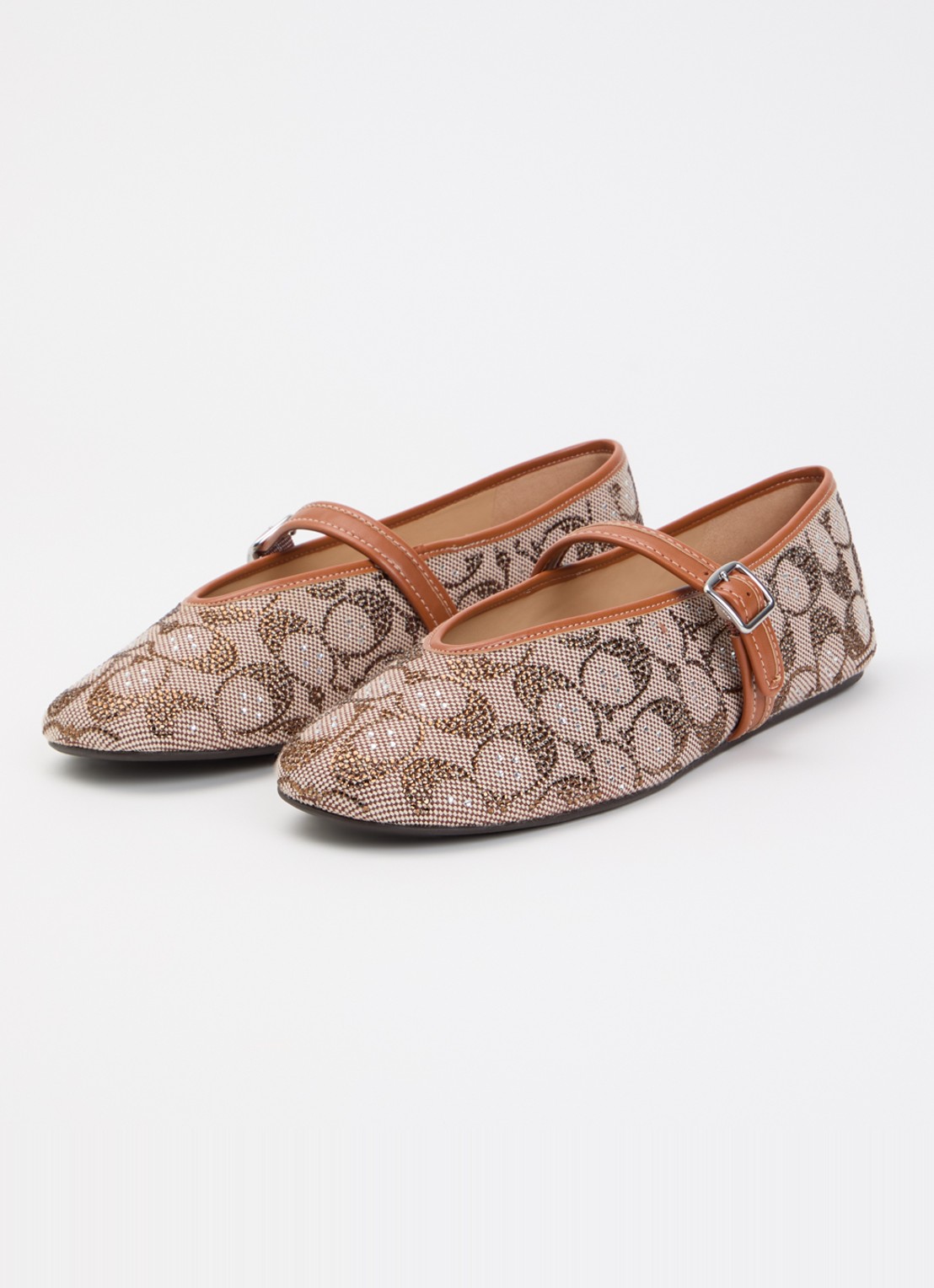 Coach Sculpted ballerina met strass - detail 3 beige