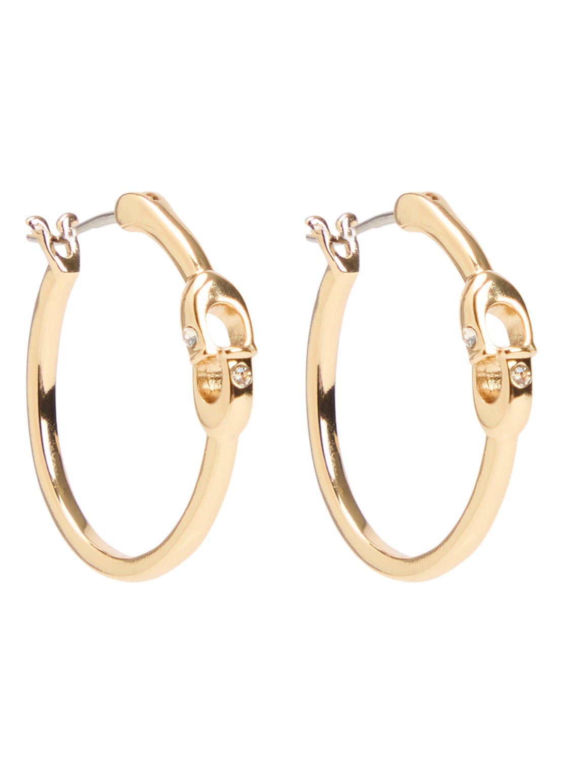 Coach Signature oorringgen - voorkant 3 goud