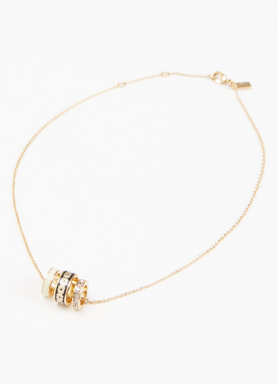 Coach Signature Rondelle ketting - detail goud