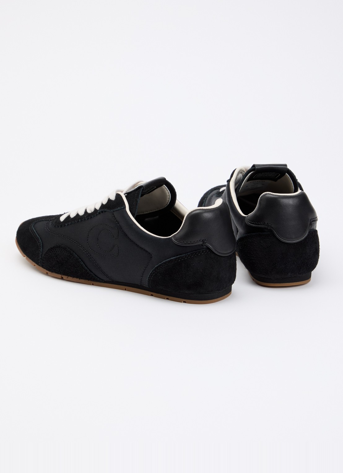 Coach Sneaker met details van suède - achterkant 5 zwart