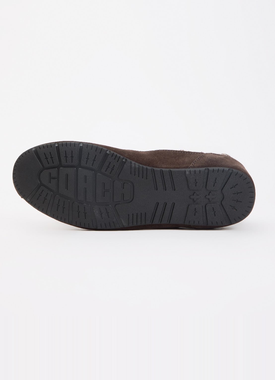 Coach Sneaker van suède met logoprint - detail 5 bruin