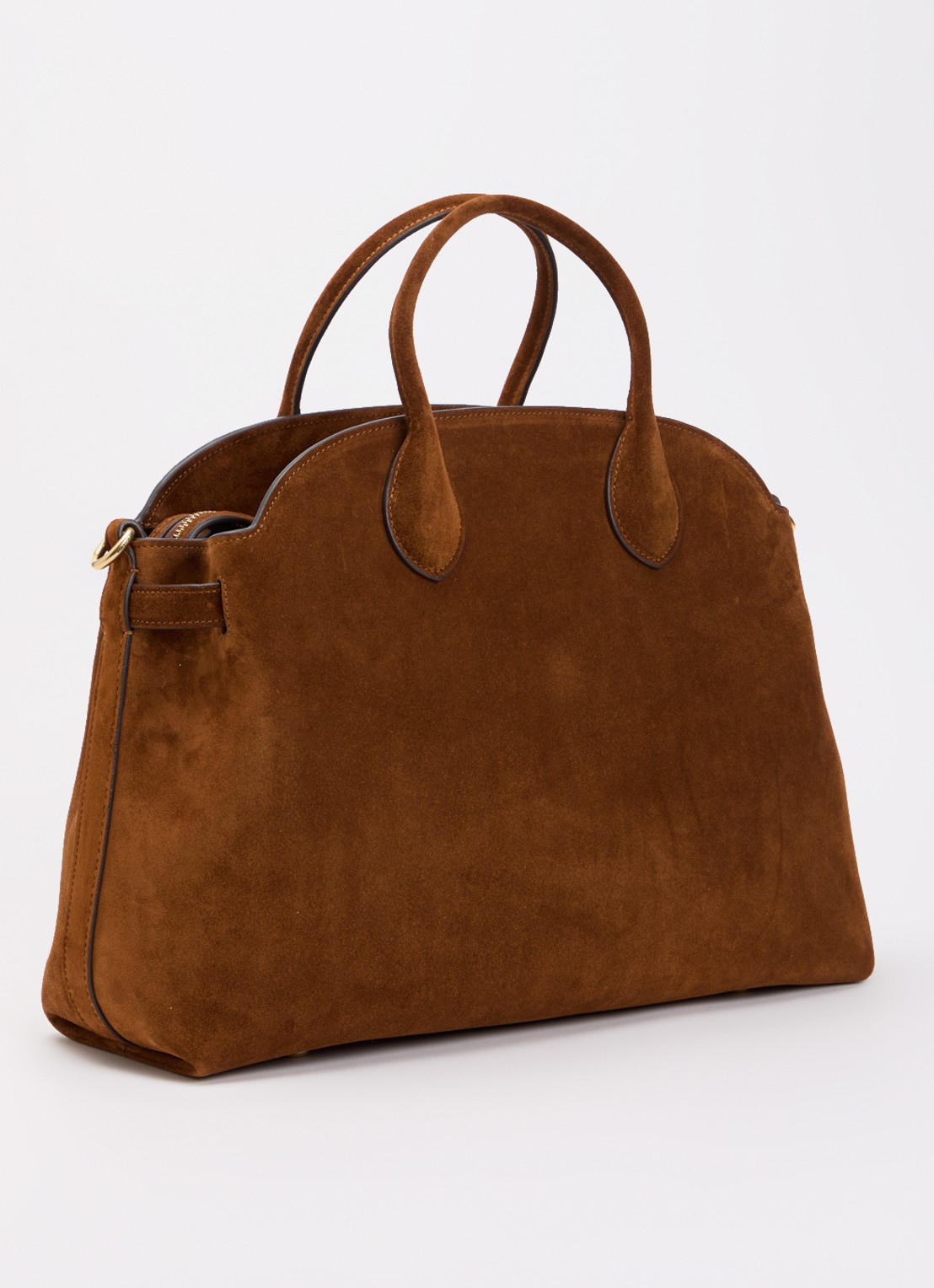 Coach Soft Empire 40 handtas van kalfssuède met afneembare schouderriem  - achterkant 5 hazelnootbruin
