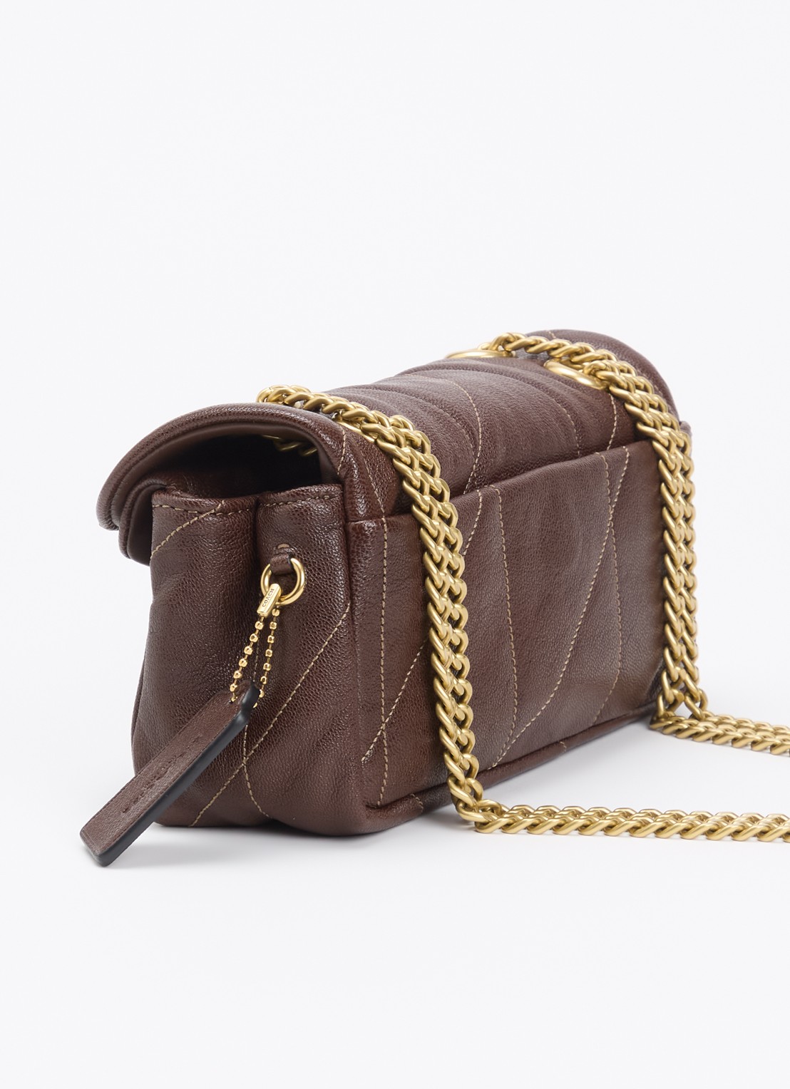 Coach Soft Tabby 20 schoudertas van leer met quiltpatroon - achterkant 5 bordeauxrood