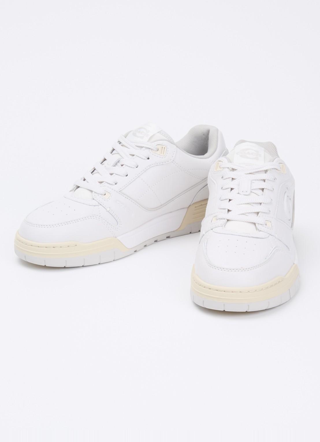 Coach Soho sneaker van leer met logo - detail wit